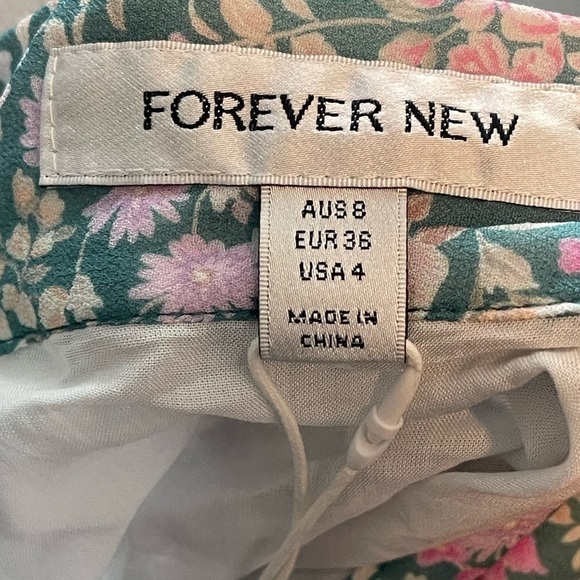 Forever new Bronte Button Front Midi Skirt meadow ditsy Size 8 - Picture 6 of 9